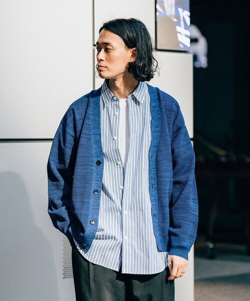 EDIFICE（エディフィス）の「スポンディッシュ リラックス メランジニット カーディガン（カーディガン/ボレロ・メンズ・ブルー系その他/イエロー系その他/ベージュ系その他・LARGE/SMALL/MEDIUM）」の19枚目の写真