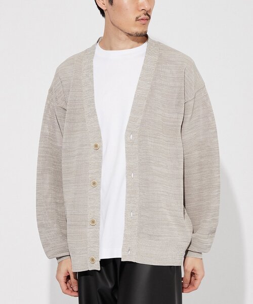 EDIFICE（エディフィス）の「スポンディッシュ リラックス メランジニット カーディガン（カーディガン/ボレロ・メンズ・ブルー系その他/イエロー系その他/ベージュ系その他・LARGE/SMALL/MEDIUM）」の22枚目の写真