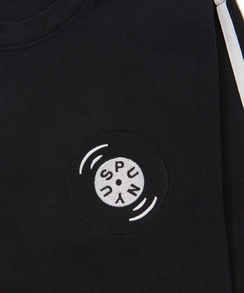 PUNYUS（プニュズ）の「サイドラインレコードロンＴ（Tシャツ/カットソー・レディース・ブラック/イエロー/サックスブルー・4/3/1/2）」の16枚目の写真