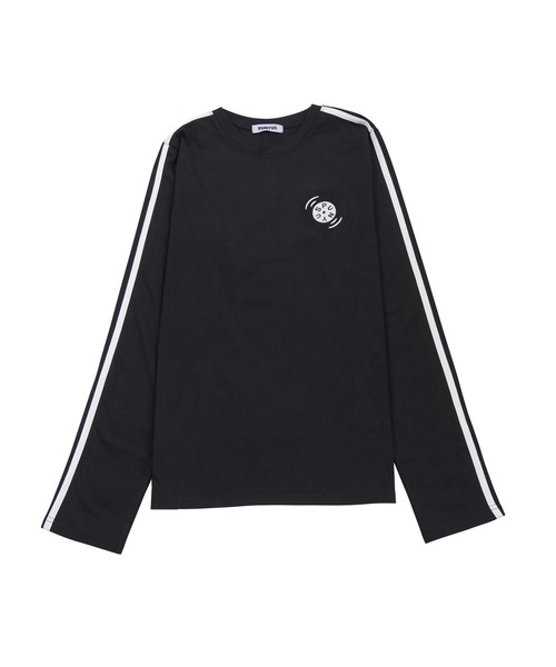 PUNYUS（プニュズ）の「サイドラインレコードロンＴ（Tシャツ/カットソー・レディース・ブラック/イエロー/サックスブルー・4/3/1/2）」の10枚目の写真