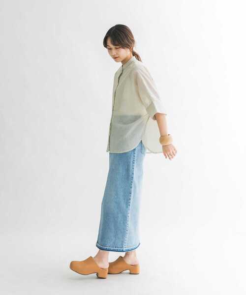 KBF（ケイビーエフ）の「ブザムストライプBIGシャツ（シャツ/ブラウス・レディース・ブルー系その他/グレー系その他/ブラウン系その他・ONE）」の11枚目の写真