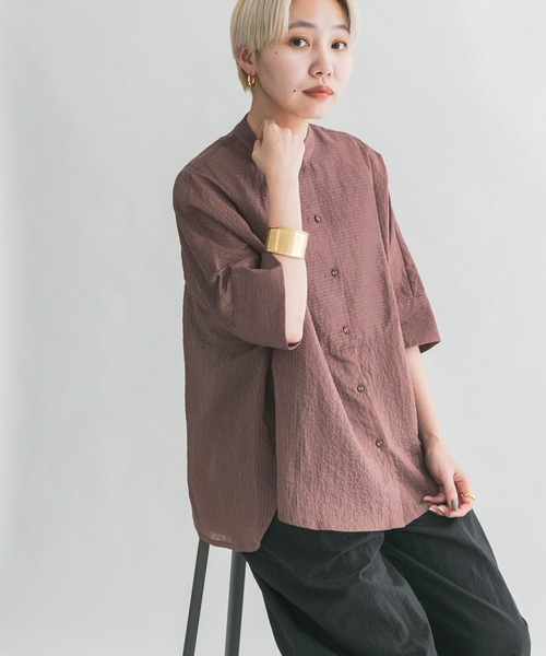 KBF（ケイビーエフ）の「ブザムストライプBIGシャツ（シャツ/ブラウス・レディース・ブルー系その他/グレー系その他/ブラウン系その他・ONE）」の14枚目の写真