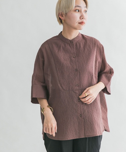 KBF（ケイビーエフ）の「ブザムストライプBIGシャツ（シャツ/ブラウス・レディース・ブルー系その他/グレー系その他/ブラウン系その他・ONE）」の16枚目の写真