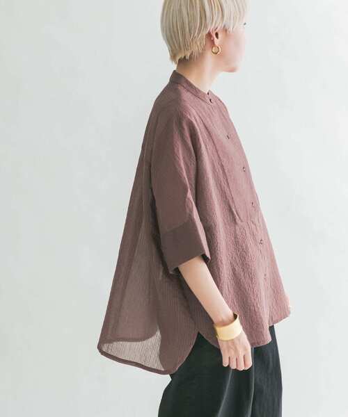 KBF（ケイビーエフ）の「ブザムストライプBIGシャツ（シャツ/ブラウス・レディース・ブルー系その他/グレー系その他/ブラウン系その他・ONE）」の17枚目の写真