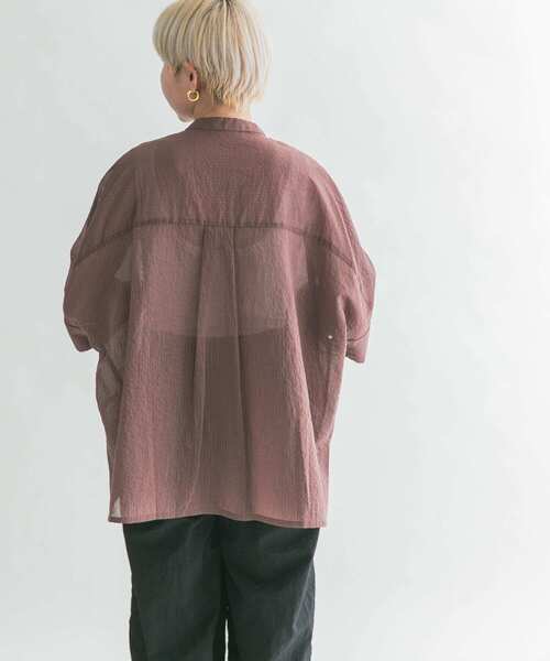 KBF（ケイビーエフ）の「ブザムストライプBIGシャツ（シャツ/ブラウス・レディース・ブルー系その他/グレー系その他/ブラウン系その他・ONE）」の18枚目の写真