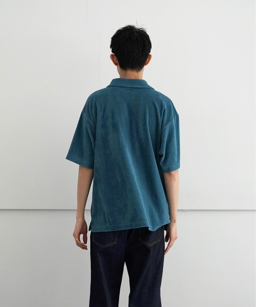 FilMelange（フィルメランジェ）の「Fil Melange PAULY /ポーリー（ポロシャツ・メンズ・オリーブ/シルバー/ターコイズブルー・4）」の8枚目の写真