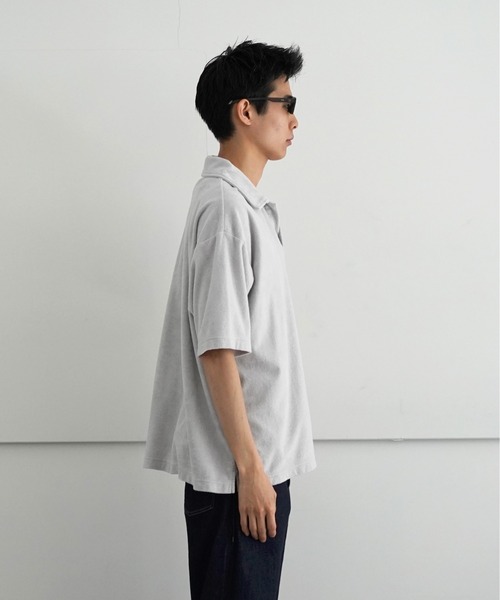 FilMelange（フィルメランジェ）の「Fil Melange PAULY /ポーリー（ポロシャツ・メンズ・オリーブ/シルバー/ターコイズブルー・4）」の10枚目の写真