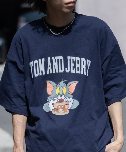 Tom&Jerry(トムアンドジェリー)の「【40I】〔Tom & Jerry/トム & ジェリー〕フロント/バックプリント ビックシルエットTシャツ(Tシャツ/カットソー・メンズ・ホワイト/チャコールグレー/ベージュ/ネイビー/グリーン/ホワイト系その他/グレー系その他/ベージュ系その他/グリーン系その他/ホワイト系その他2/ホワイト系その他3/グレー系その他2/グレー系その他3/ベージュ系その他2/ベージュ系その他3/ネイビー系1・X-LARGE/LARGE/MEDIUM)」の16枚目の写真