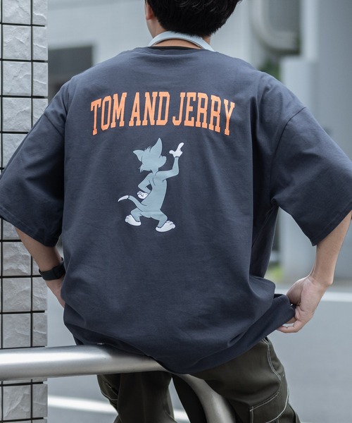 【CONVERSE/コンバース】×【TOM AND JERRY/トムとジェリー】両面プリント オーバーサイズ ロンT main image 0
