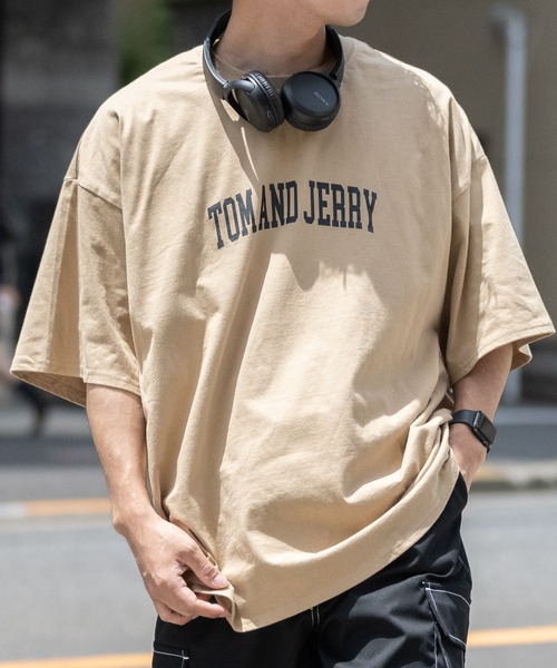 Tom&Jerry(トムアンドジェリー)の「【40I】〔Tom & Jerry/トム & ジェリー〕フロント/バックプリント ビックシルエットTシャツ(Tシャツ/カットソー・メンズ・ホワイト/チャコールグレー/ベージュ/ネイビー/グリーン/ホワイト系その他/グレー系その他/ベージュ系その他/グリーン系その他/ホワイト系その他2/ホワイト系その他3/グレー系その他2/グレー系その他3/ベージュ系その他2/ベージュ系その他3/ネイビー系1・X-LARGE/LARGE/MEDIUM)」の11枚目の写真