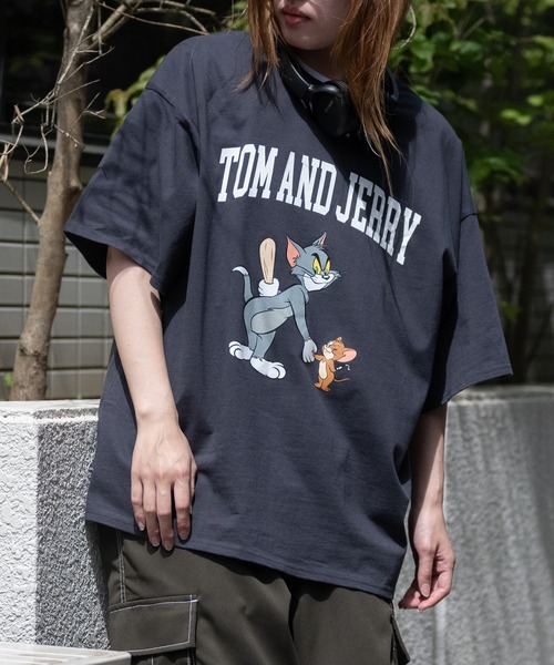 Tom&Jerry(トムアンドジェリー)の「【40I】〔Tom & Jerry/トム & ジェリー〕フロント/バックプリント ビックシルエットTシャツ(Tシャツ/カットソー・メンズ・ホワイト/チャコールグレー/ベージュ/ネイビー/グリーン/ホワイト系その他/グレー系その他/ベージュ系その他/グリーン系その他/ホワイト系その他2/ホワイト系その他3/グレー系その他2/グレー系その他3/ベージュ系その他2/ベージュ系その他3/ネイビー系1・X-LARGE/LARGE/MEDIUM)」の9枚目の写真
