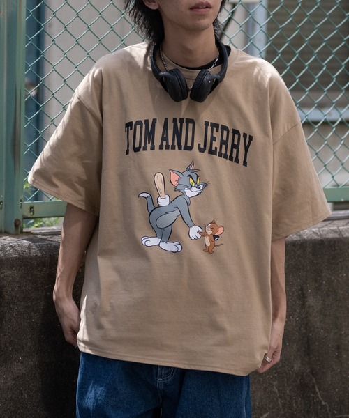 Tom&Jerry(トムアンドジェリー)の「【40I】〔Tom & Jerry/トム & ジェリー〕フロント/バックプリント ビックシルエットTシャツ(Tシャツ/カットソー・メンズ・ホワイト/チャコールグレー/ベージュ/ネイビー/グリーン/ホワイト系その他/グレー系その他/ベージュ系その他/グリーン系その他/ホワイト系その他2/ホワイト系その他3/グレー系その他2/グレー系その他3/ベージュ系その他2/ベージュ系その他3/ネイビー系1・X-LARGE/LARGE/MEDIUM)」の13枚目の写真