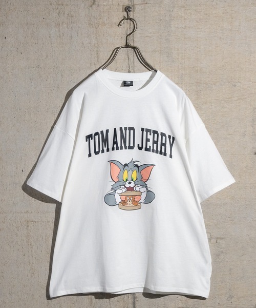 Tom&Jerry(トムアンドジェリー)の「【40I】〔Tom & Jerry/トム & ジェリー〕フロント/バックプリント ビックシルエットTシャツ(Tシャツ/カットソー・メンズ・ホワイト/チャコールグレー/ベージュ/ネイビー/グリーン/ホワイト系その他/グレー系その他/ベージュ系その他/グリーン系その他/ホワイト系その他2/ホワイト系その他3/グレー系その他2/グレー系その他3/ベージュ系その他2/ベージュ系その他3/ネイビー系1・X-LARGE/LARGE/MEDIUM)」の21枚目の写真