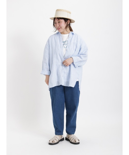 Samansa Mos2（サマンサ モスモス）の「ロゴアソートプリントTシャツ（Tシャツ/カットソー・レディース・ネイビー/オフホワイト/キナリ・ﾌﾘ-）」の15枚目の写真