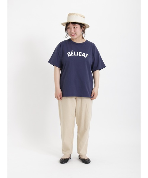 Samansa Mos2（サマンサ モスモス）の「ロゴアソートプリントTシャツ（Tシャツ/カットソー・レディース・ネイビー/オフホワイト/キナリ・ﾌﾘ-）」の12枚目の写真