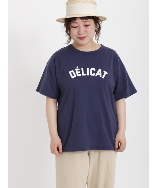 Samansa Mos2（サマンサ モスモス）の「ロゴアソートプリントTシャツ（Tシャツ/カットソー・レディース・ネイビー/オフホワイト/キナリ・ﾌﾘ-）」の22枚目の写真