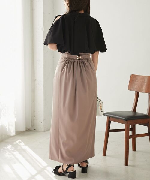 MAJESTIC LEGON（マジェスティックレゴン）の「アソート肩あきケープブラウス（シャツ/ブラウス・レディース・アイボリー/ホワイト系その他2/ライトグレー/グリーン系その他/ブラック・MEDIUM）」の14枚目の写真