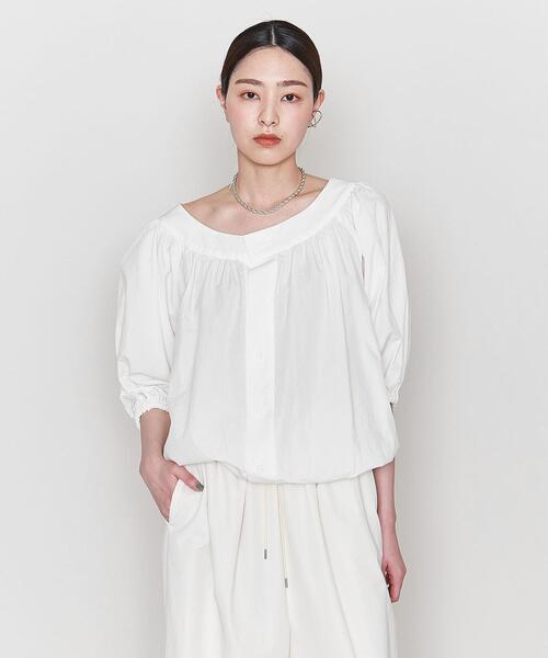 ASTRAET CO ギャザー パフスリーブ 5分袖ブラウス ASTRAET（アストラット）の「＜ASTRAET＞CO ギャザー