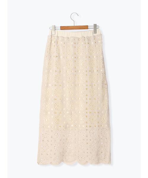 Lugnoncure（ルノンキュール）の「クロシェ編みスカート（スカート・レディース・キナリ/ブラック・ﾌﾘ-）」の22枚目の写真