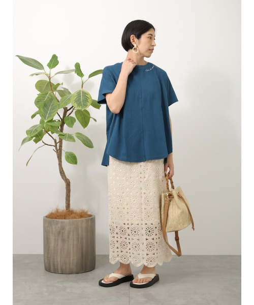 Lugnoncure（ルノンキュール）の「クロシェ編みスカート（スカート・レディース・キナリ/ブラック・ﾌﾘ-）」の9枚目の写真