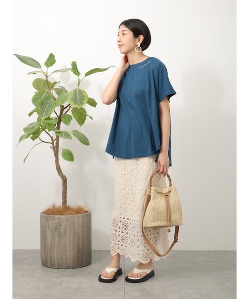 Lugnoncure（ルノンキュール）の「クロシェ編みスカート（スカート・レディース・キナリ/ブラック・ﾌﾘ-）」の10枚目の写真