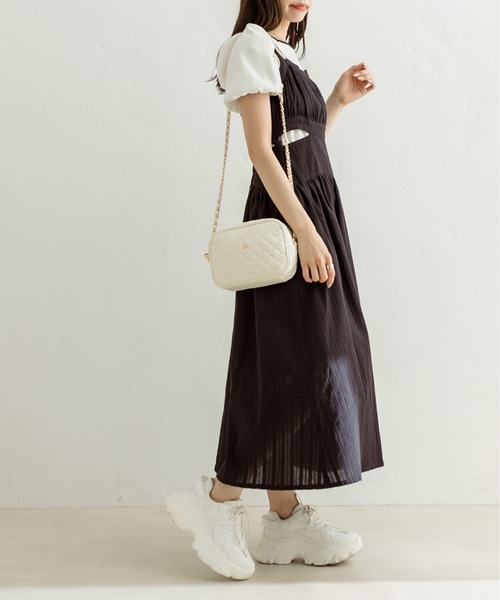 OLIVE des OLIVE（オリーブデオリーブ）の「配色テレコインナー　1031060310（Tシャツ/カットソー・レディース・ブラック/ネイビー/オフホワイト・FREE）」の5枚目の写真