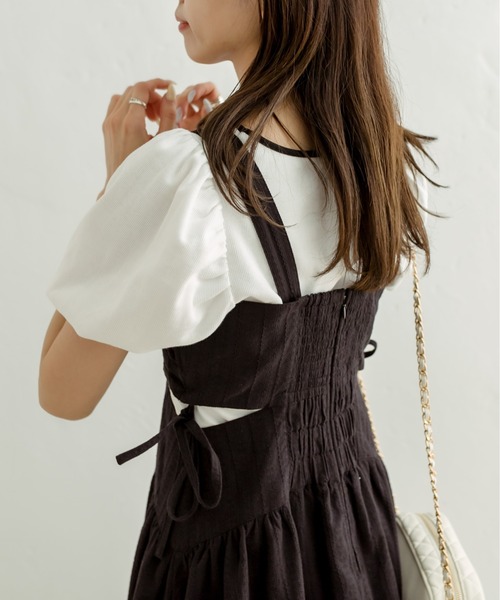 OLIVE des OLIVE（オリーブデオリーブ）の「配色テレコインナー　1031060310（Tシャツ/カットソー・レディース・ブラック/ネイビー/オフホワイト・FREE）」の9枚目の写真