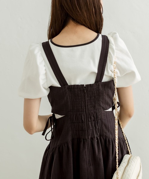 OLIVE des OLIVE（オリーブデオリーブ）の「配色テレコインナー　1031060310（Tシャツ/カットソー・レディース・ブラック/ネイビー/オフホワイト・FREE）」の10枚目の写真