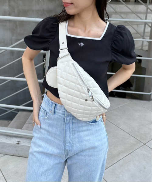 OLIVE des OLIVE（オリーブデオリーブ）の「配色テレコインナー　1031060310（Tシャツ/カットソー・レディース・ブラック/ネイビー/オフホワイト・FREE）」の13枚目の写真