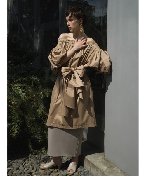 FRAY I.D（フレイアイディー）の「ストレッチポンチタイトスカート（スカート・レディース・ベージュ/ブラック/オフホワイト・0/1）」の18枚目の写真