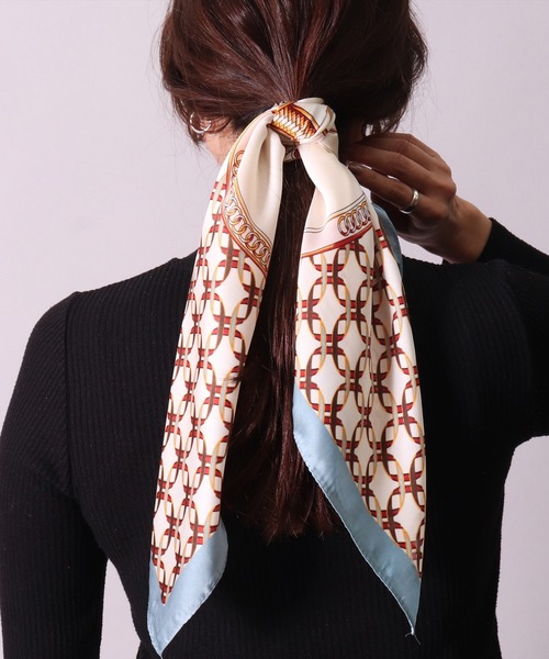 BAYBLO（ベイブロ）の「(BB)【ユニセックス】【リング付き】アソート柄 プリント スカーフ（バンダナ/スカーフ・メンズ・ブルー系その他2/ブルー系その他3/ブルー系その他4/レッド系その他4/レッド系その他2/ブラック系その他/グリーン系その他2/イエロー系その他3/ホワイト系その他/ベージュ系その他5/ブルー系その他5/ベージュ系その他6/ブラック系その他6/ブラック系1/グリーン系1/スカイブルー系1/スカイブルー系2/ネイビー系1・ONE SIZE）」の14枚目の写真