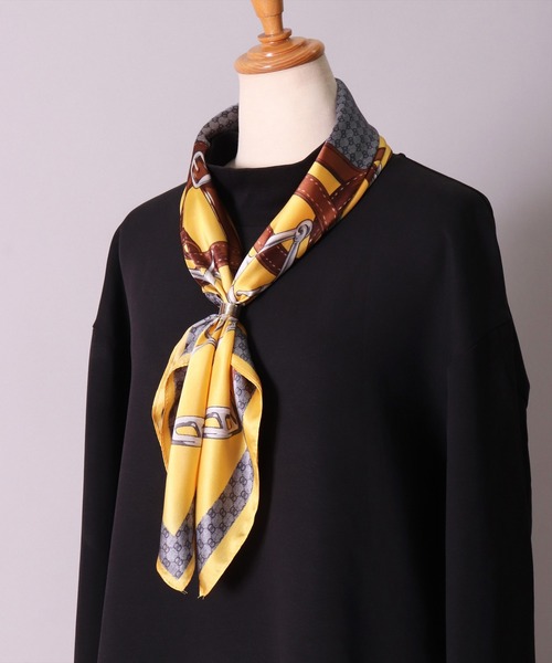 BAYBLO（ベイブロ）の「(BB)【ユニセックス】【リング付き】アソート柄 プリント スカーフ（バンダナ/スカーフ・メンズ・ブルー系その他2/ブルー系その他3/ブルー系その他4/レッド系その他4/レッド系その他2/ブラック系その他/グリーン系その他2/イエロー系その他3/ホワイト系その他/ベージュ系その他5/ブルー系その他5/ベージュ系その他6/ブラック系その他6/ブラック系1/グリーン系1/スカイブルー系1/スカイブルー系2/ネイビー系1・ONE SIZE）」の16枚目の写真