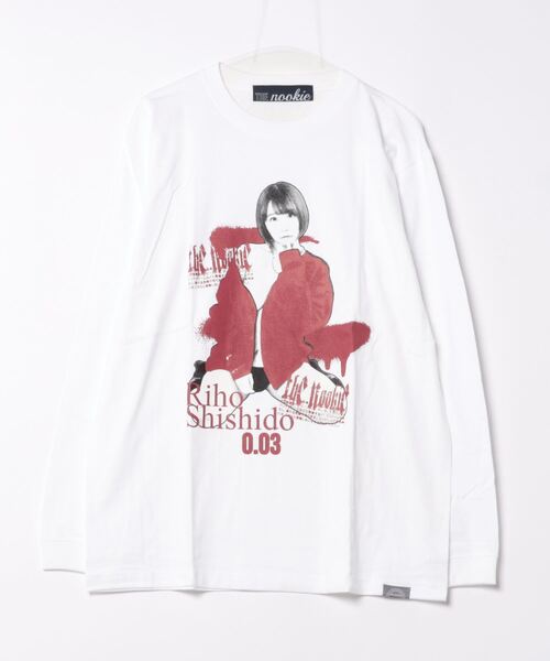 THE Nookie(ザヌーキー)の「★THE nookie LOVE Riho Shishido★PORTRAIT L/S TEE(Tシャツ/カットソー・レディース・ブラック/ホワイト・LARGE)」の2枚目の写真