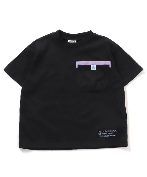 BREEZE（ブリーズ）の「デザインポケットTシャツ（Tシャツ/カットソー・キッズ・ブルー/オフホワイト/カーキ/ブラック・90/100/110/120/130/140/150）」の3枚目の写真