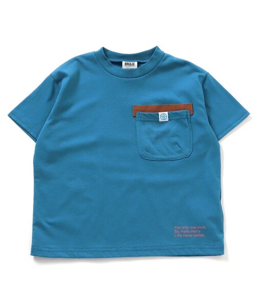 BREEZE（ブリーズ）の「デザインポケットTシャツ（Tシャツ/カットソー・キッズ・ブルー/オフホワイト/カーキ/ブラック・90/100/110/120/130/140/150）」の6枚目の写真