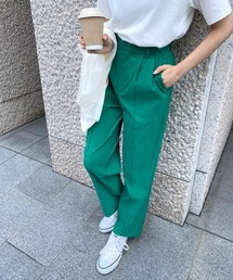 接触冷感イージータックテーパードパンツ
