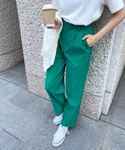 Pierrot(ピエロ)の「接触冷感イージータックテーパードパンツ(その他パンツ・レディース・ブラック/グレイッシュベージュ/グリーン/グレー/ネイビー・TM/PM/L/S/M)」の5枚目の写真
