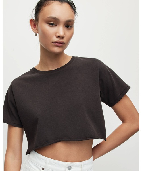 ALLSAINTS(オールセインツ)の「SOPH CROPPED T-SHIRT | SOPH クロップド Tシャツ(Tシャツ/カットソー・レディース・ブラック・S/XS/M/L)」の6枚目の写真