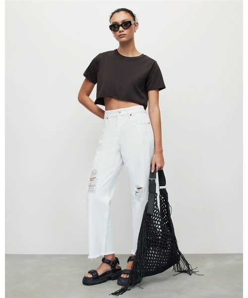 ALLSAINTS(オールセインツ)の「SOPH CROPPED T-SHIRT | SOPH クロップド Tシャツ(Tシャツ/カットソー・レディース・ブラック・S/XS/M/L)」の7枚目の写真