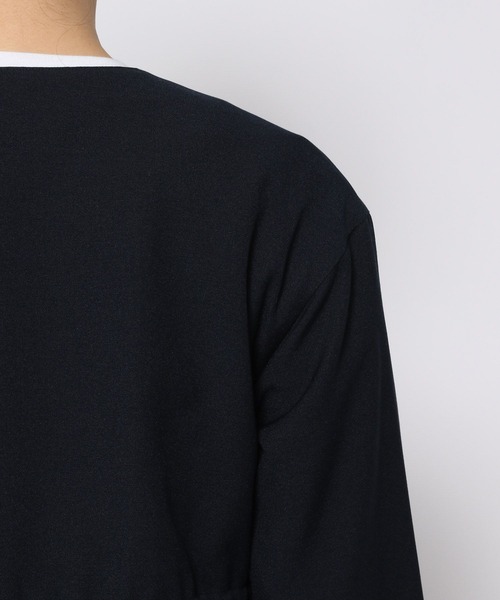 saloon（サルーン）の「SALOON(サルーン)/ドロストノーカラーコート（ノーカラーコート・レディース・ベージュ/アイボリー・FREE）」の19枚目の写真