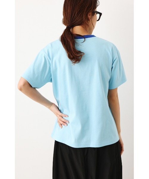 RODEO CROWNS WIDE BOWL（ロデオクラウンズワイドボウル）の「カレッジアソートリンガーTシャツ（Tシャツ/カットソー・レディース・オフホワイト/ライトブルー/ライトカーキ/ネイビー・FREE）」の5枚目の写真