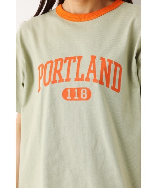 RODEO CROWNS WIDE BOWL（ロデオクラウンズワイドボウル）の「カレッジアソートリンガーTシャツ（Tシャツ/カットソー・レディース・オフホワイト/ライトブルー/ライトカーキ/ネイビー・FREE）」の15枚目の写真