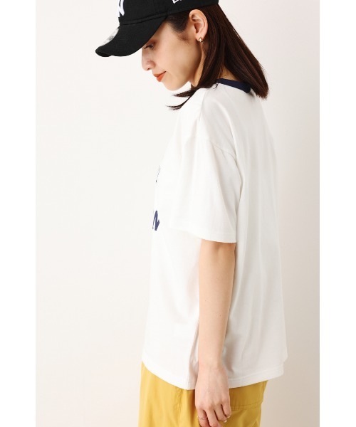 RODEO CROWNS WIDE BOWL（ロデオクラウンズワイドボウル）の「カレッジアソートリンガーTシャツ（Tシャツ/カットソー・レディース・オフホワイト/ライトブルー/ライトカーキ/ネイビー・FREE）」の22枚目の写真