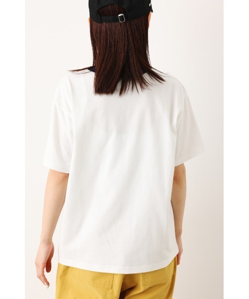 RODEO CROWNS WIDE BOWL（ロデオクラウンズワイドボウル）の「カレッジアソートリンガーTシャツ（Tシャツ/カットソー・レディース・オフホワイト/ライトブルー/ライトカーキ/ネイビー・FREE）」の16枚目の写真