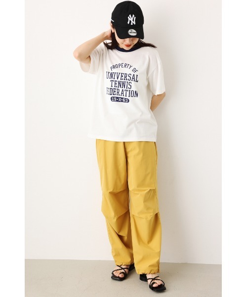 RODEO CROWNS WIDE BOWL（ロデオクラウンズワイドボウル）の「カレッジアソートリンガーTシャツ（Tシャツ/カットソー・レディース・オフホワイト/ライトブルー/ライトカーキ/ネイビー・FREE）」の19枚目の写真