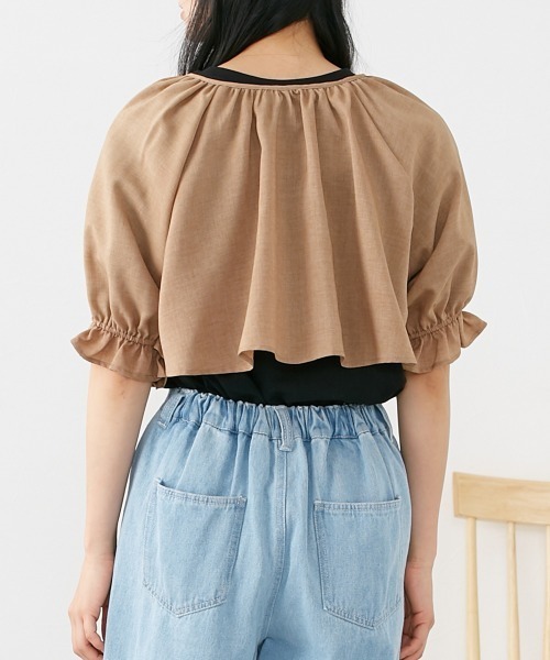 Le temps riche(ルタンリッシュ)の「リネンタッチボレロブラウス <Le temps riche>(シャツ/ブラウス・レディース・ブラック/モカ・L/LL/M)」の20枚目の写真