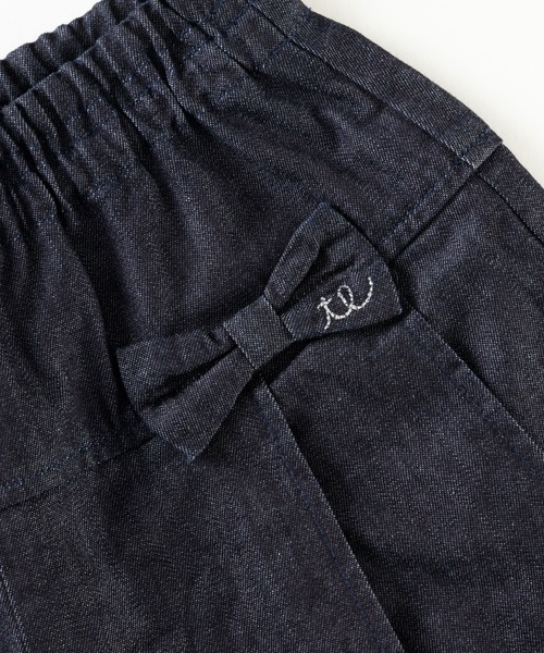 trois lapins kp（トロワラパンケーピー）の「デニムキュロット(120~160cm)（デニムパンツ・キッズ・ダークネイビー・130cm/150cm/160cm/120cm/140cm）」の3枚目の写真