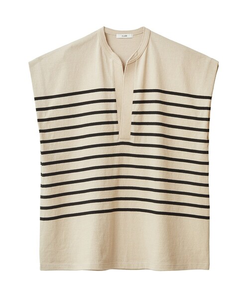 CLANE(クラネ)の「【CLANE/クラネ】WIDE HENLEY N/S BORDER TOPS:トップス(Tシャツ/カットソー・レディース・ホワイト/ベージュ/ネイビー・SMALL)」の21枚目の写真