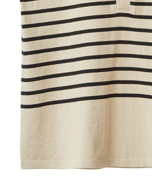 CLANE(クラネ)の「【CLANE/クラネ】WIDE HENLEY N/S BORDER TOPS:トップス(Tシャツ/カットソー・レディース・ホワイト/ベージュ/ネイビー・SMALL)」の9枚目の写真