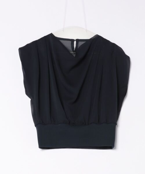 12Twelve Agenda（トゥエルブ　アジェンダ）の「ドレープネックインナー付プルオーバー（Tシャツ/カットソー・レディース・アイボリー/チャコールグレー/ベージュ/ネイビー/オフホワイト/ブルー・M）」の5枚目の写真